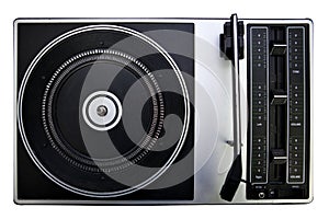 Turntable, isolated on white background