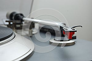 Turntable tonearm with headshell and MM cartridge photo