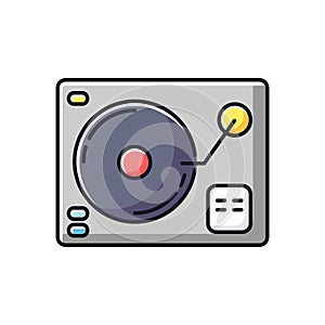 Turntablism RGB color icon