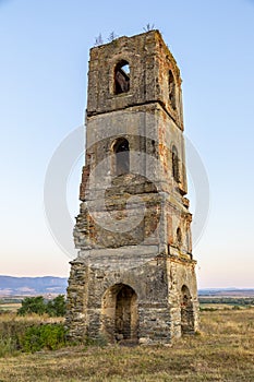 Turnul de pe deal, the tower on the hill, historical monument, Gradinari village, near Oravita city, Caras-Severin County, Romania