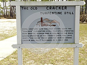 Turpentine Still Sign in State Park photo