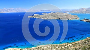 Turquise water of Mirabello bay on Crete