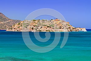 Turquise water of Mirabello bay on Crete