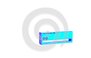 Turquoise Air conditioner icon isolated on white background. Split system air conditioning. Cool and cold climate