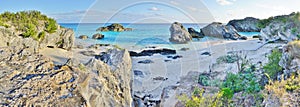 Turquoise beach near Southampton, Bermuda