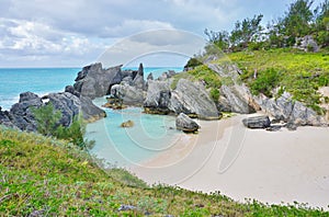 Turquoise beach near Southampton, Bermuda