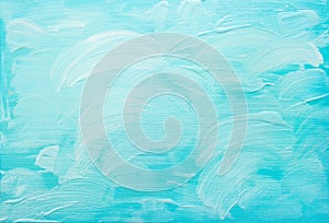 Turquoise blue abstract acrylic background photo