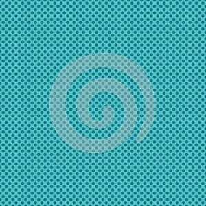 Turquoise blue polka dot circles. Vector pattern seamless background. Hand drawn texture style. Tiny small dotty