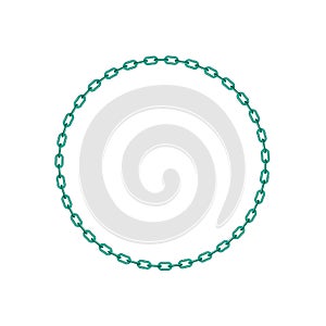 Turquoise chain in shape of circle