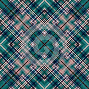 Turquoise checkered seamless pattern design