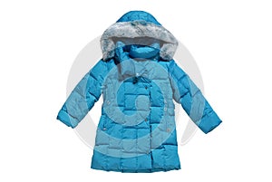 Turquoise childrens padded coat