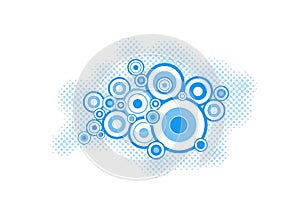 Turquoise circles. vector art