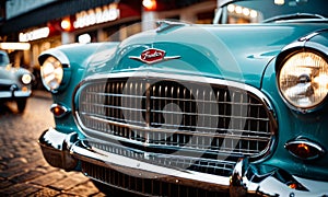 Turquoise Classic Car Elegance