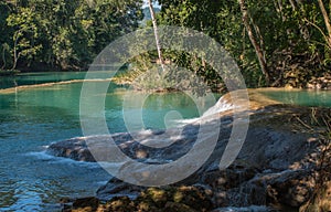 Turquoise colored water at Cascadas Roberto Barrios