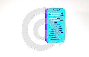 Turquoise Computer api interface icon isolated on white background. Application programming interface API technology