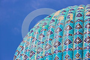 Dome of the Bibi Khanum mosque at Samarkand, Uzbekistan