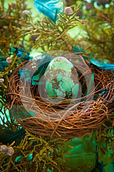 Turquoise Easter egg