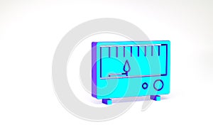 Turquoise Electrical measuring instruments icon isolated on white background. Analog devices. Electrical appliances