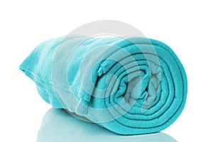 Turquoise fleece blanket
