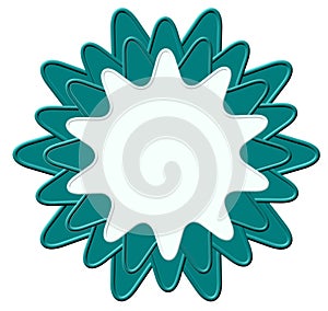 Turquoise decorative frame .