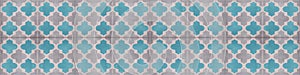Turquoise gray grey traditional modern moroccan motif tiles wallpaper texture background - Square vintage retro concrete stone