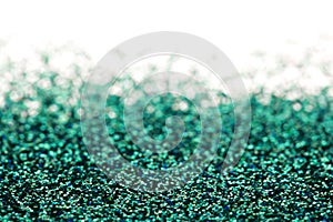 Turquoise Green Blue Sparkle Glitter background. Holiday, Christmas, Valentines, Beauty and Nails abstract texture