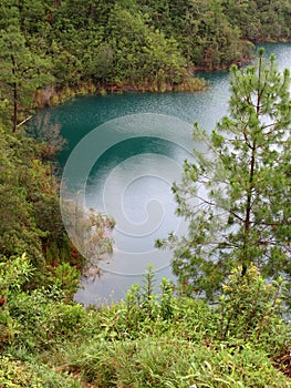 Turquoise Lake in Chiapas