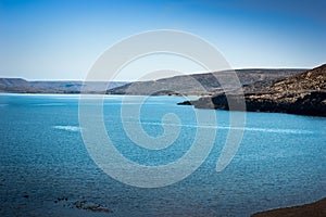 Turquoise lake in NeuquÃ©n.