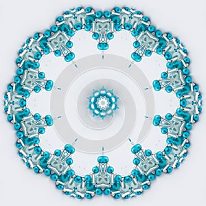 Turquoise mandala flower