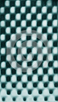 Turquoise mint green abstract foam chess pattern texture background