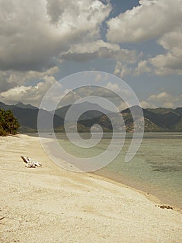 Turquoise ocean and paradisiaque beach