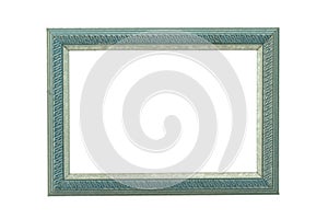 Turquoise ornamented wooden frame