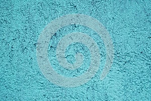 Turquoise painted concrete wall background texture