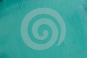 Turquoise  painted obsolete  wall background texture