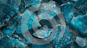 Turquoise raw crystals, natural stones background