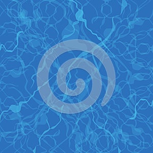 Turquoise rippled water texture background. Shining blue water ripple pool abstract vector illustration EPS10