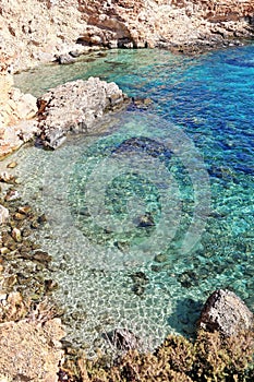 Turquoise sea at Blue Lagoon - Comino island Malta