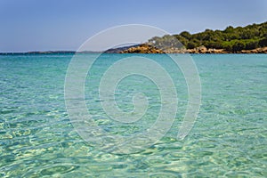 Turquoise sea of Costa Smeralda Olbia-Tempio, Sardinia, Italy