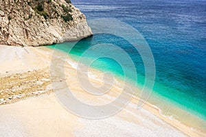 Turquoise Sea from Kaputas Beach in Kas, Antalya, Turkey.  Summer and holiday concept