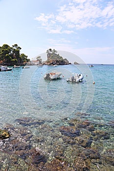 turquoise sea at Parga town Greece