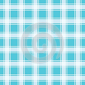 Turquoise seamless pattern, gingham background