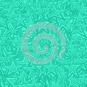 Turquoise seamless star pattern background