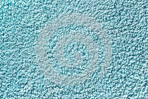 Turquoise seamless terry cloth texture. Monochrom towel background photo