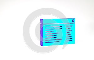 Turquoise Software, web developer programming code icon isolated on white background. Javascript computer script random