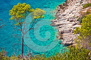 Turquoise stone beach of Brac island