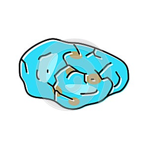 turquoise stone rock color icon vector illustration