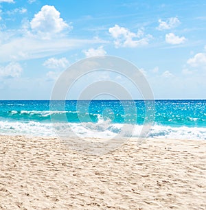 Turquoise water in Anse Intendance beach