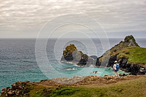 Turquoise water in dramatic seascape