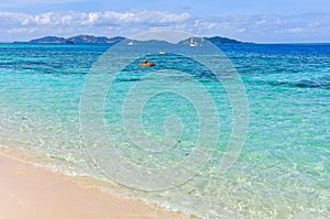 Turquoise water on Mana Island, Fiji