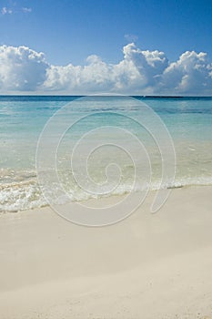 Turquoise water and white sand